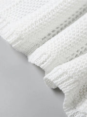 Openwork Halter Neck Maxi Sweater Dress