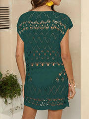 Openwork Round Neck Cover-Up
