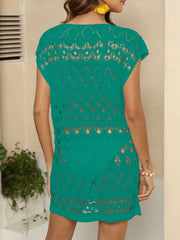 Openwork Round Neck Cover-Up