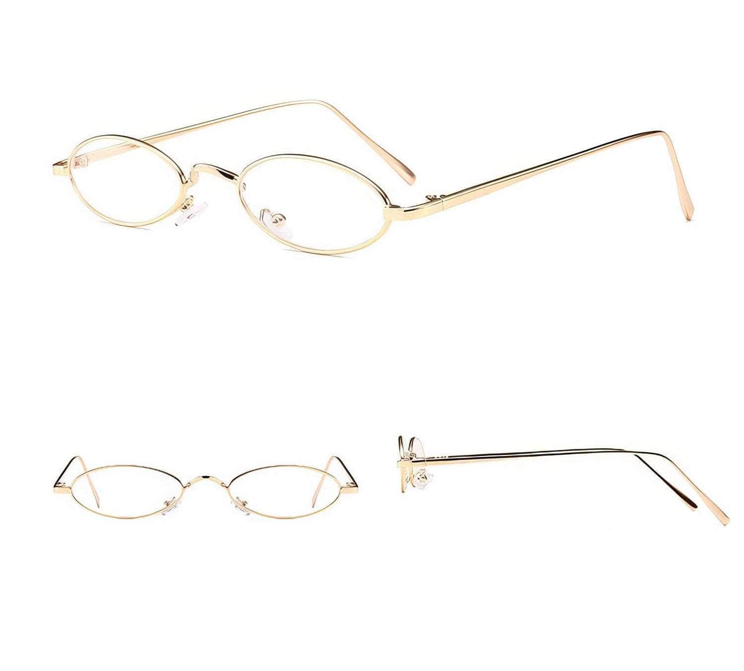 Oval Small Metal Frame Sunglasses
