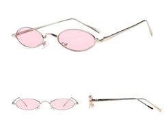 Oval Small Metal Frame Sunglasses