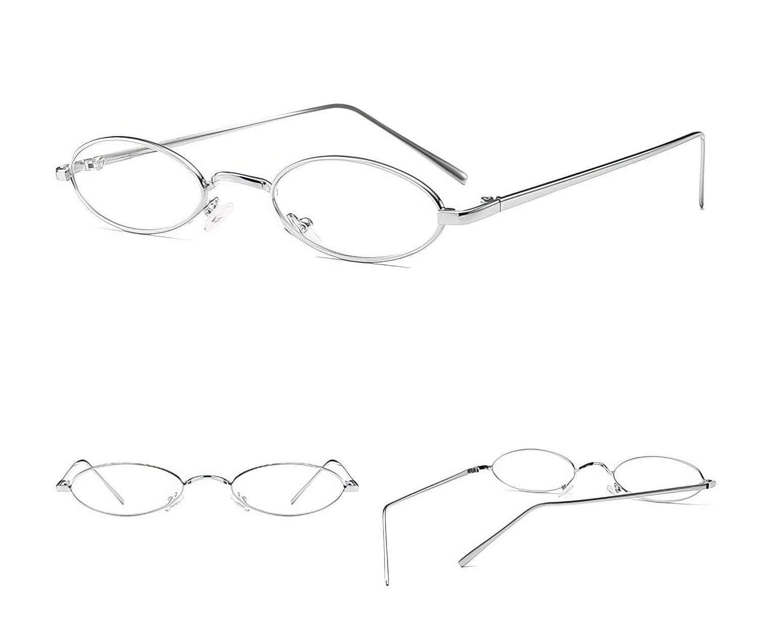 Oval Small Metal Frame Sunglasses