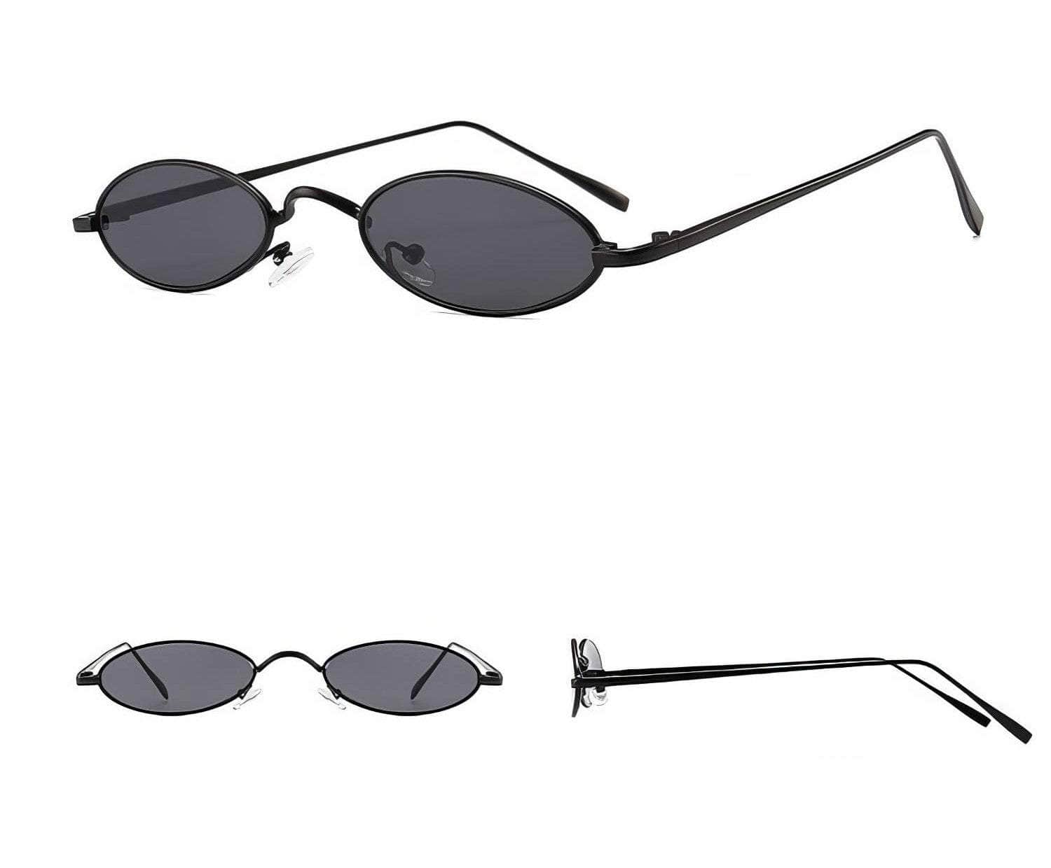 Oval Small Metal Frame Sunglasses