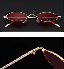 Oval Small Metal Frame Sunglasses
