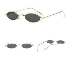 Oval Small Metal Frame Sunglasses