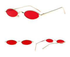 Oval Small Metal Frame Sunglasses