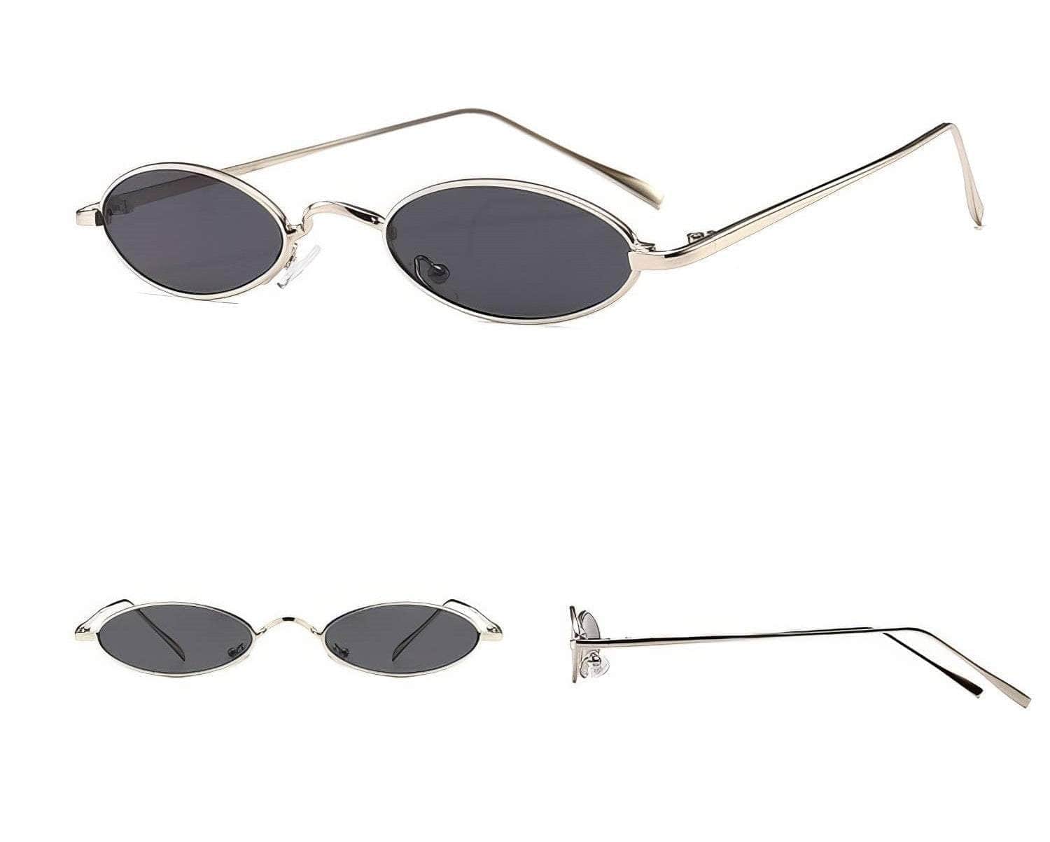 Oval Small Metal Frame Sunglasses