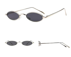 Oval Small Metal Frame Sunglasses