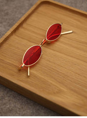 Oval Small Metal Frame Sunglasses