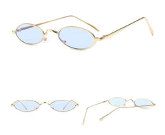 Oval Small Metal Frame Sunglasses