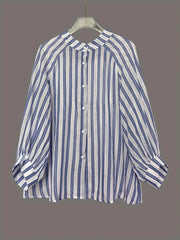 Oversized Striped Button-Down Shirt