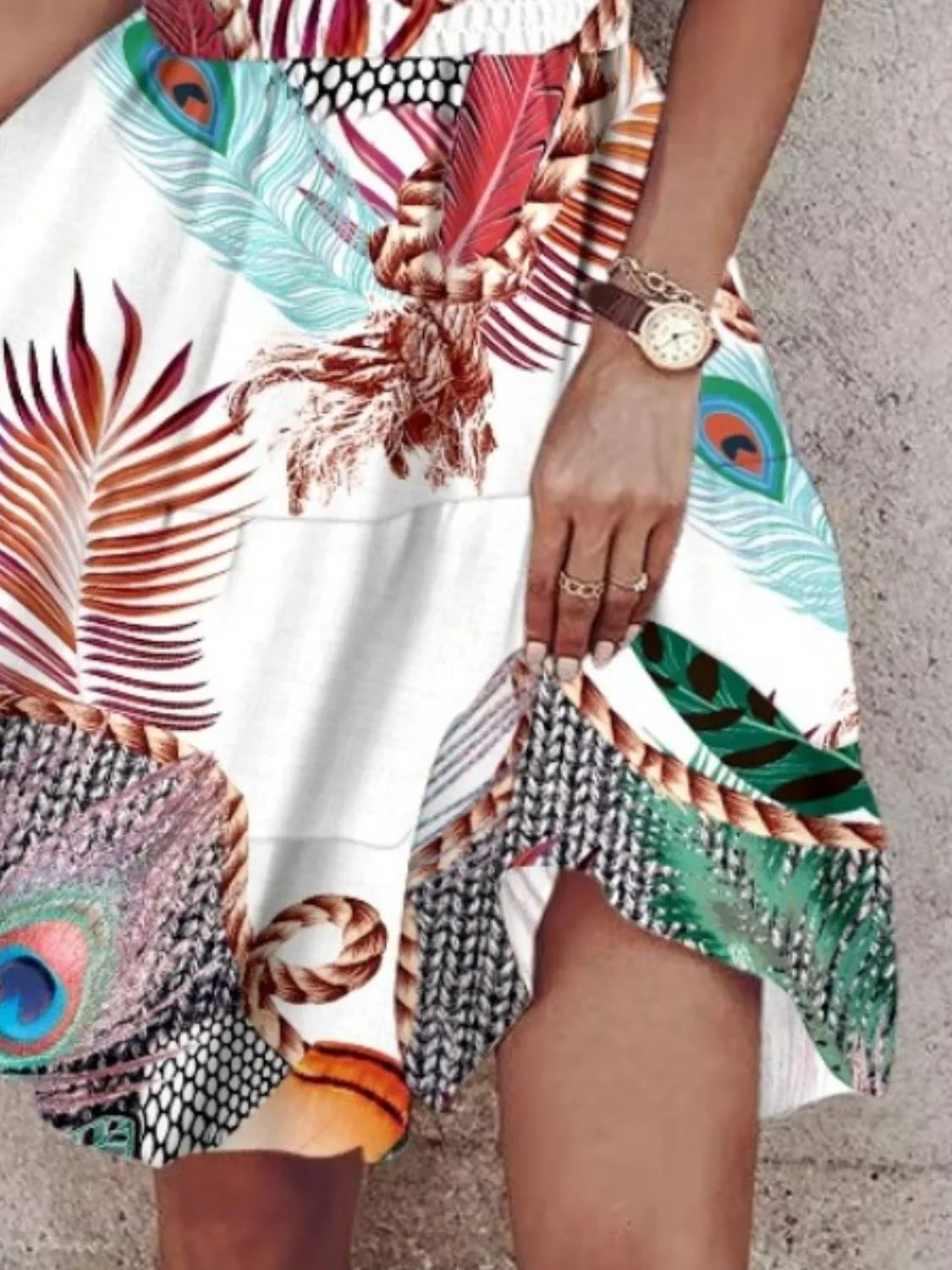 Paisley Print Halter Neck Mini Dress