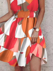 Paisley Print Halter Neck Mini Dress