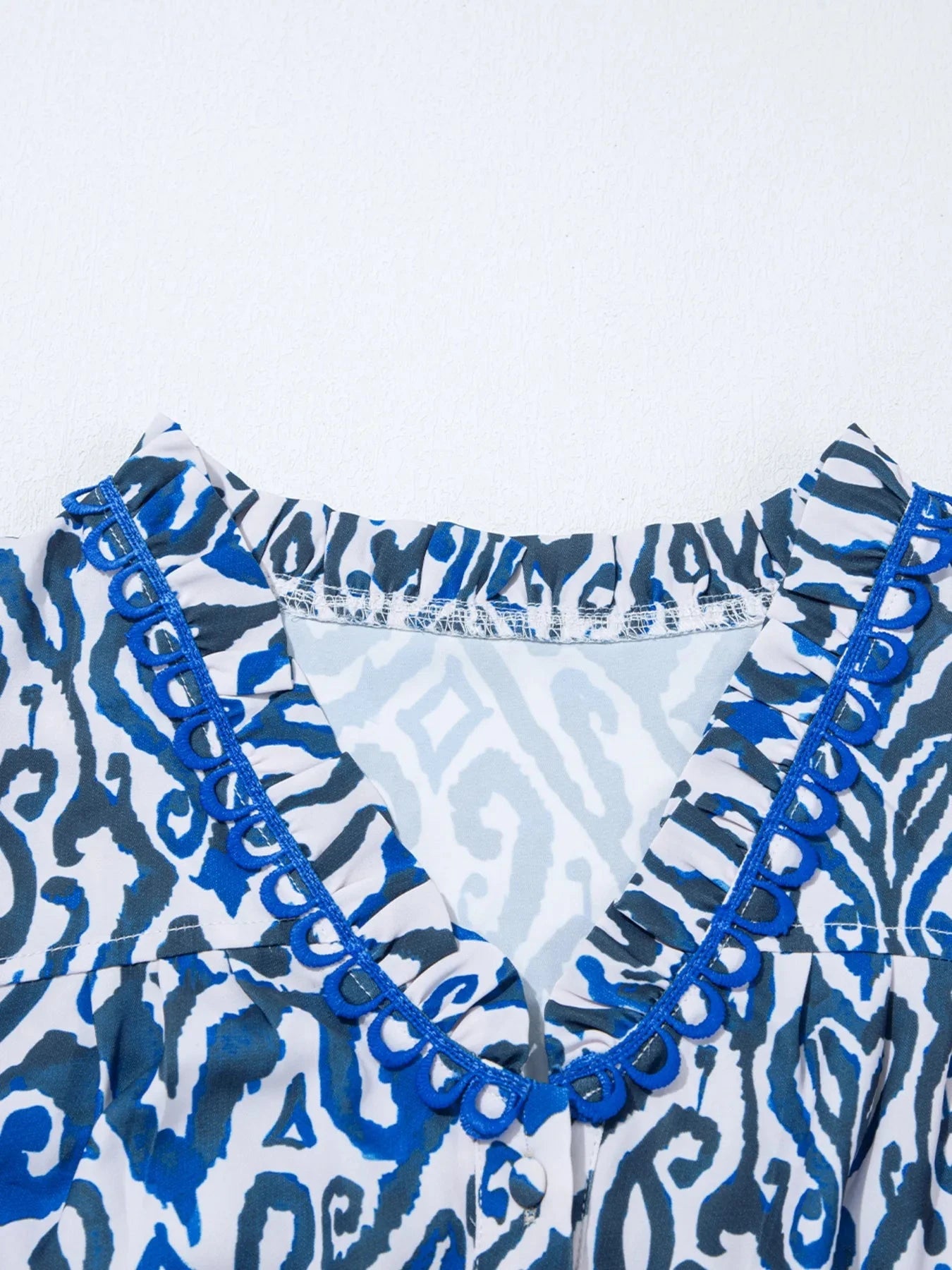 Paisley Print Long Sleeve Blouse