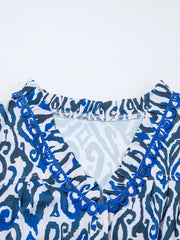 Paisley Print Long Sleeve Blouse