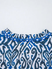 Paisley Print Long Sleeve Blouse