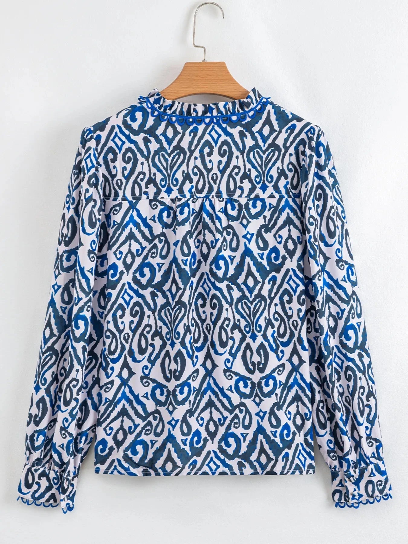Paisley Print Long Sleeve Blouse