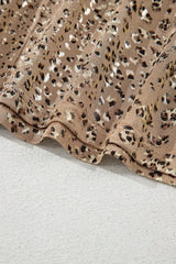 Parchment Shimmer Leopard Print Dolman Sleeve T Shirt