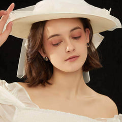 Patchouli Flower and Black Faceted Glass Gold-Plated Earrings