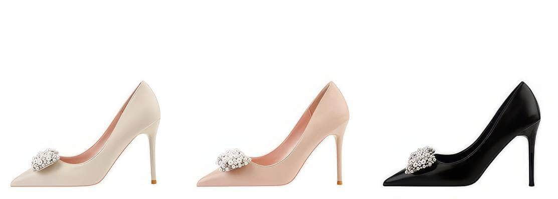 Pearl Bow Detailed Stiletto Pumps