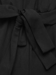 Pearl Detail Ruffled Cap Sleeve Jumpsuit