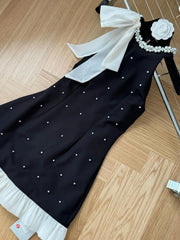 Pearl Detail Sleeveless Mini Dress