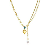 Pearl Pendant Necklace - Punk Street Trend Chain Neck Jewelry for Women N2260