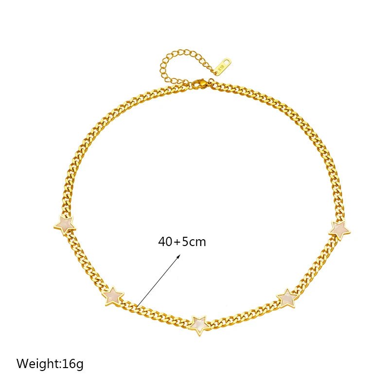 Pentagram Star Pendant Choker Necklace N1928
