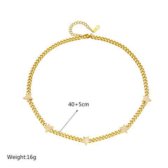 Pentagram Star Pendant Choker Necklace N1928