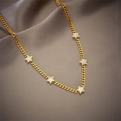 Pentagram Star Pendant Choker Necklace N1928