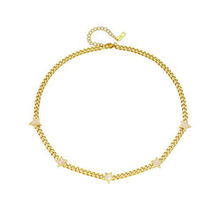 Pentagram Star Pendant Choker Necklace N1928