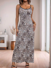 Perfee Leopard Scoop Neck Maxi Cami Dress Leopard / S