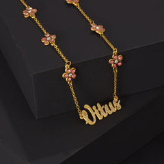 Personalized Flower Name Necklace for Women