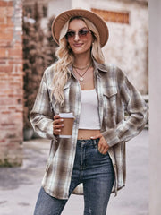 Plaid Button-Down Long Sleeve Shirt