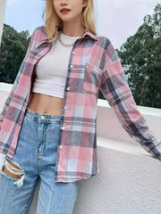 Plaid Button Up Long Sleeve Shirt