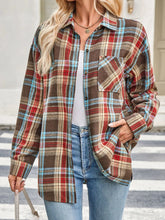 Plaid Button Up Long Sleeve Shirt Caramel / S