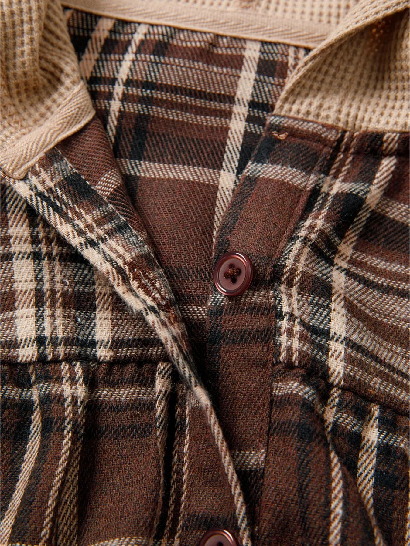 Plaid Patchwork Long Sleeve Hooded Top