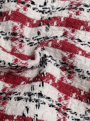 Plaid Tweed Square Neck Mini Dress