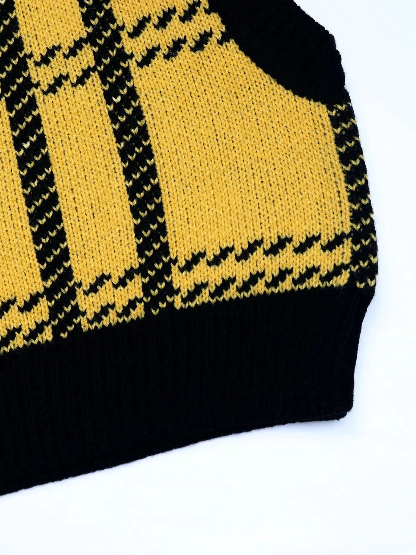 Plaid V-Neck Cropped Sweater Vest