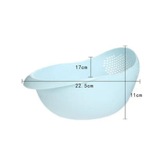 Plastic colander rice sieve Blue
