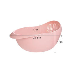 Plastic colander rice sieve Pink