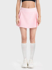 Pleated Detail Mid-Rise Waist Active Skirt Blush Pink / 4
