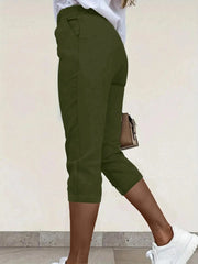 Pleated Detail Pants with Pockets