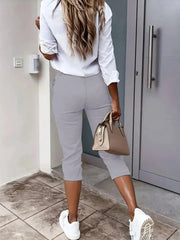 Pleated Detail Pants with Pockets