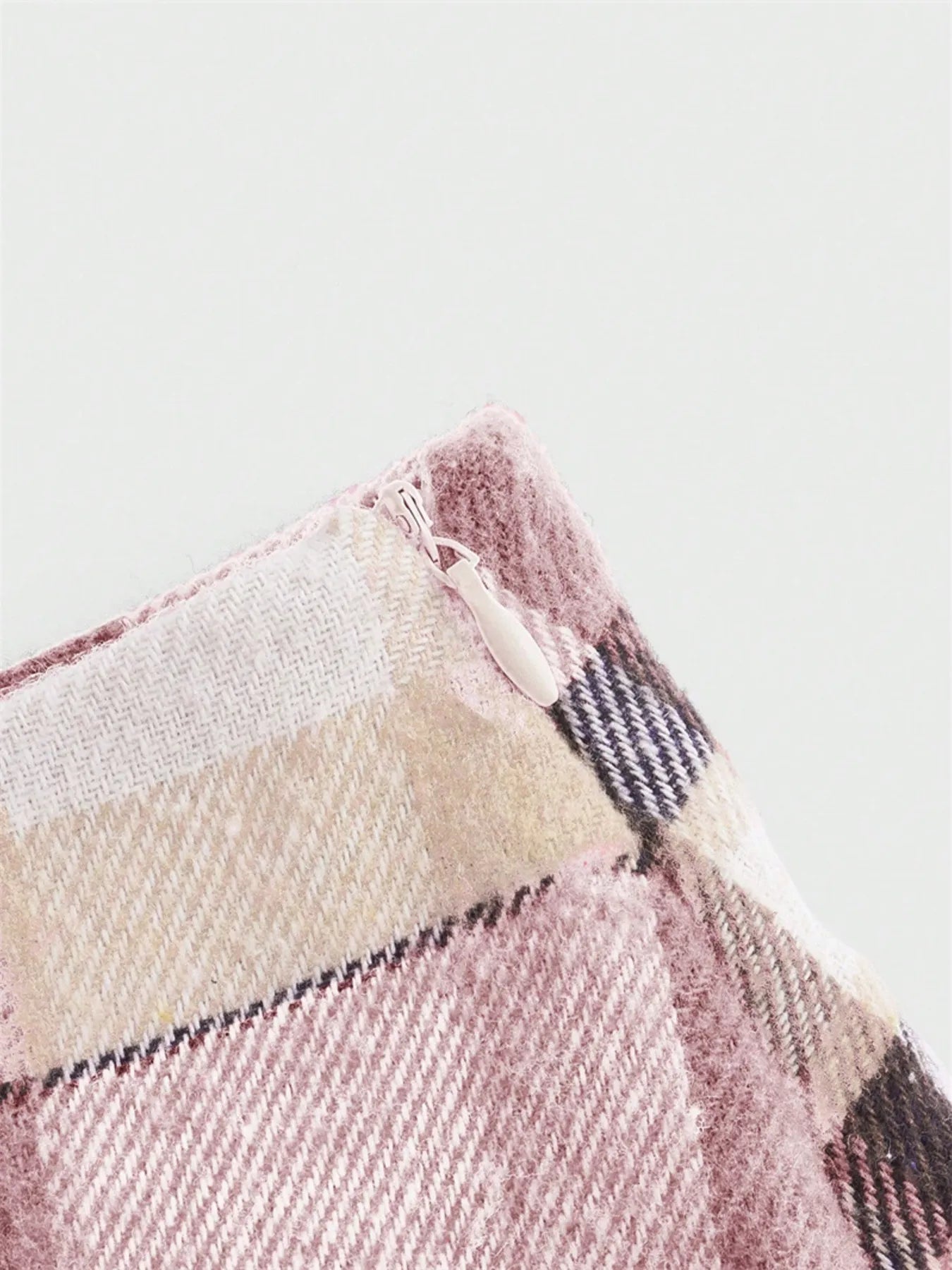 Pleated Plaid Mini Skirt