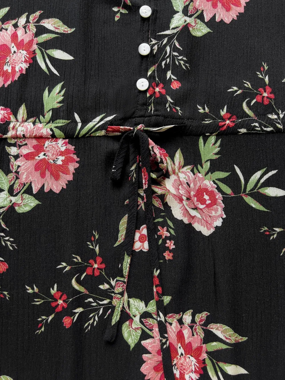 Plus Size Floral Flare Sleeve Dress