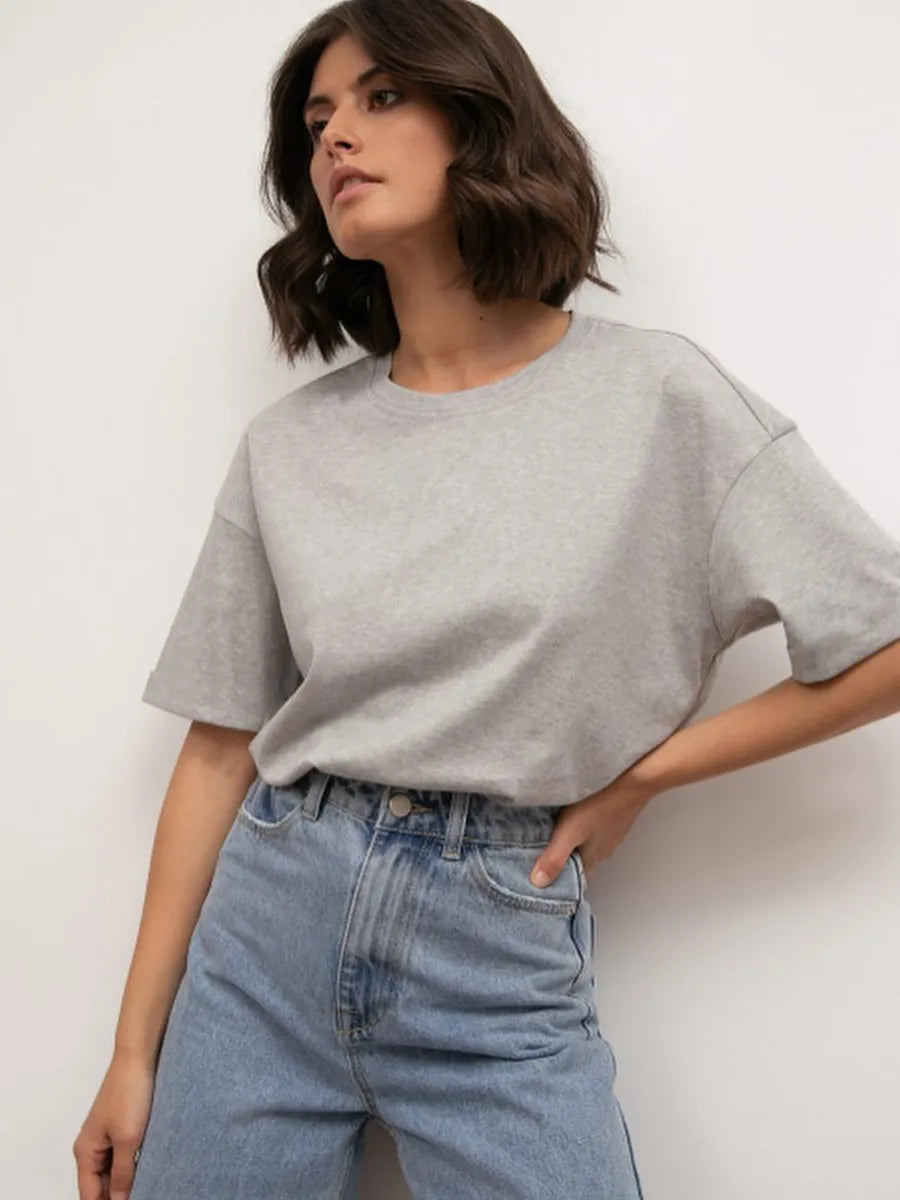 Plus Size Oversized Round Neck Short Sleeve T-Shirt