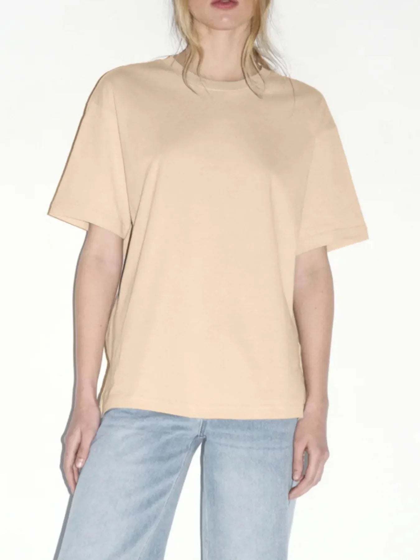 Plus Size Oversized Round Neck Short Sleeve T-Shirt