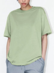 Plus Size Oversized Round Neck Short Sleeve T-Shirt Sage / M