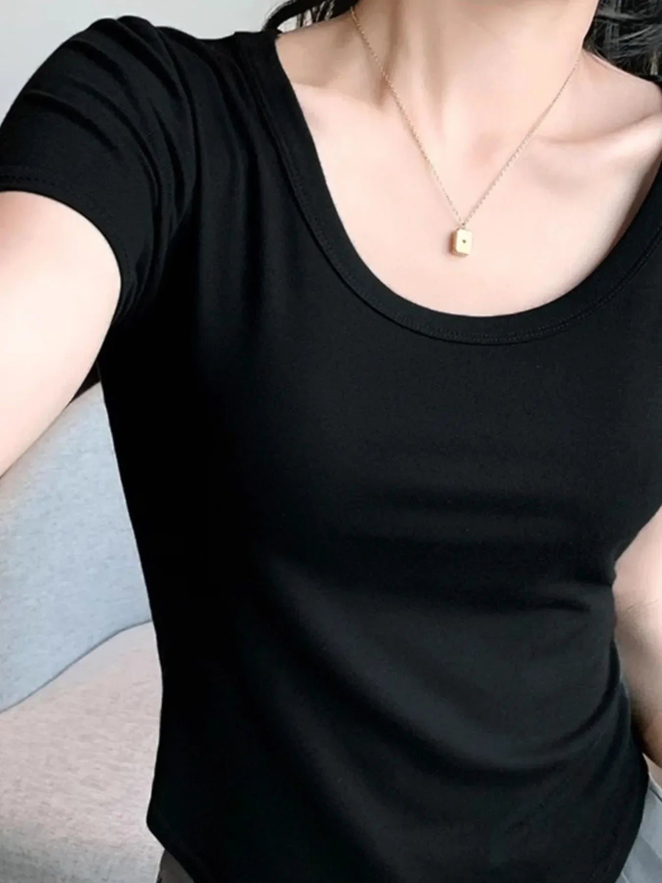 Plus Size Round Neck Short Sleeve T-Shirt